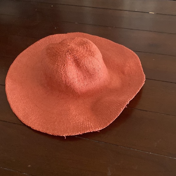 Hat straw pink orange beige white nice design - Picture 8 of 8